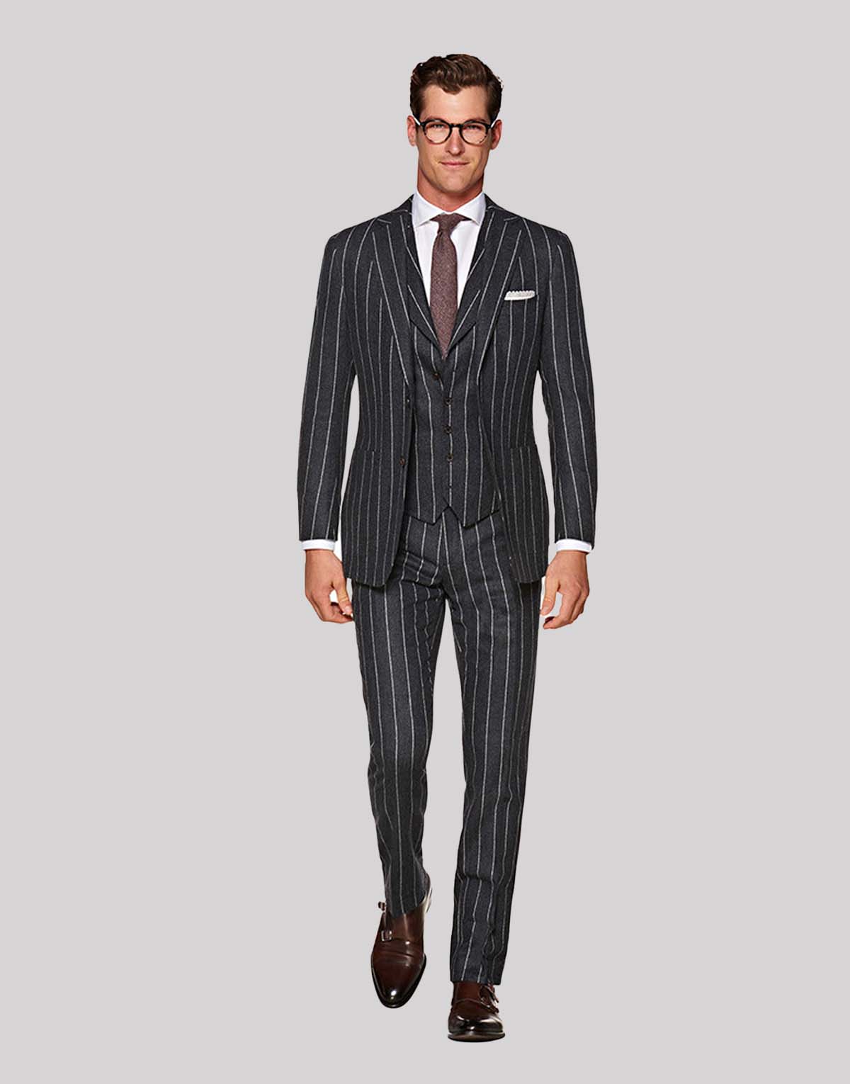 Wide Stripe Custom Suit-s8822